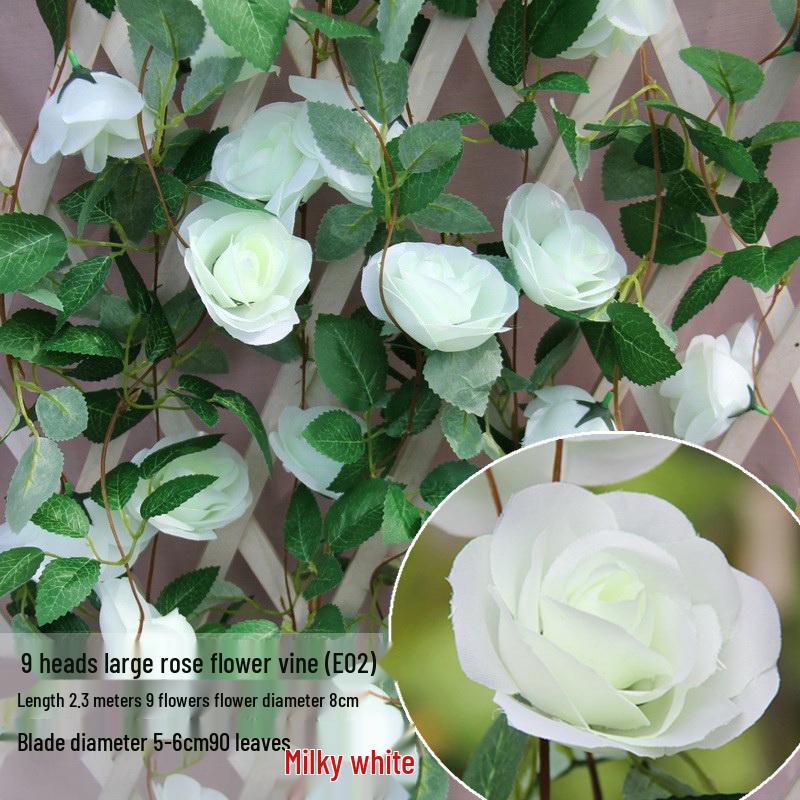 Artificial Rose Vine Hanging Decor for Walls and Ceilings