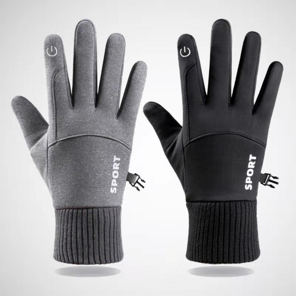 Fahrradhandschuhe Winter Touchscreen Winddicht Warm Wasserdicht Sport Samt Bergsteigen Outdoor Radfahren Rutschfeste Handschuhe Grenzüberschreitend
