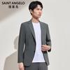 Men's Waffle Grid Suit Jacket & Casual Pants