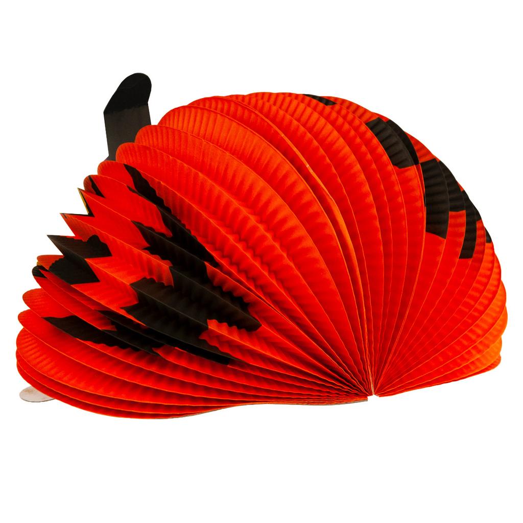 Halloween Hanging Decoration, Paper, Orange, Pumpkin, Foldable Pendant, 25cm