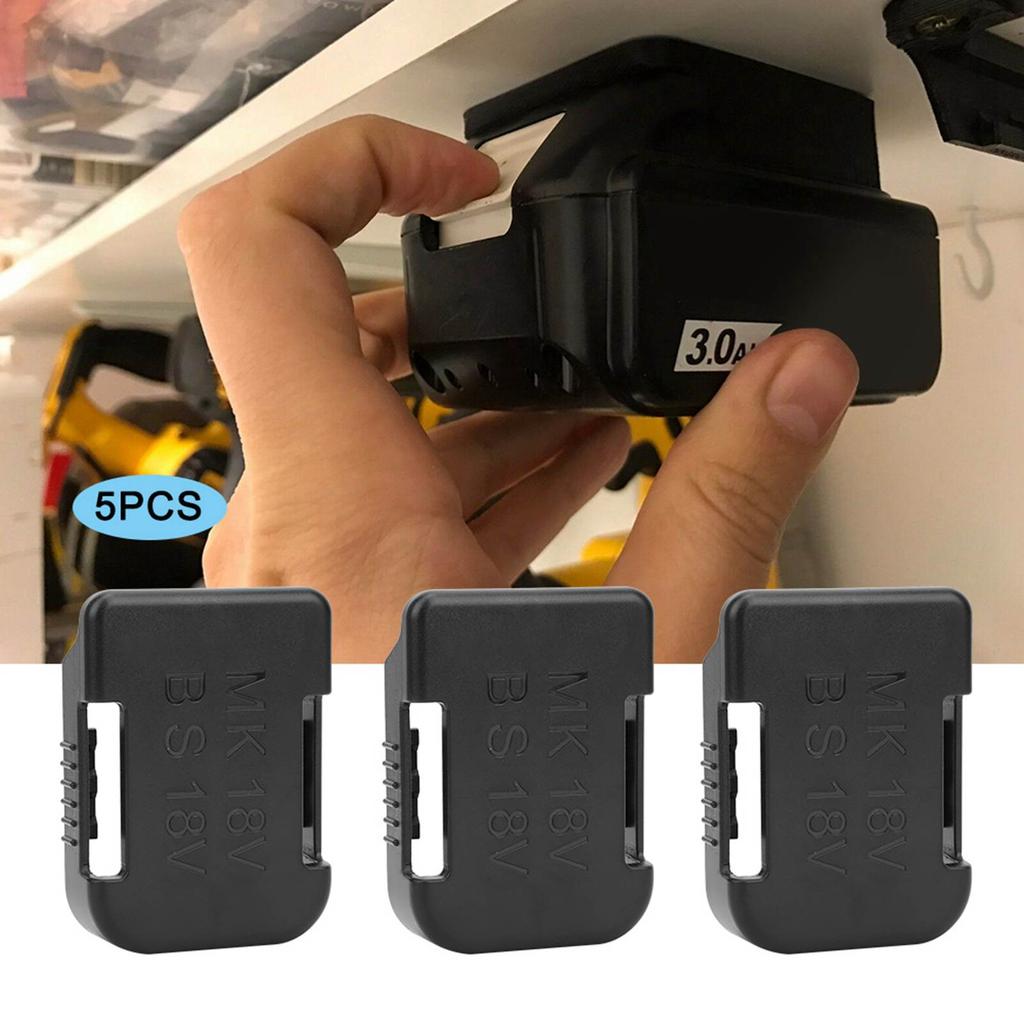 5Pcs Lithium Battery Storage Rack Shelf Bracket Belt Slot for   18V Fixing Devices