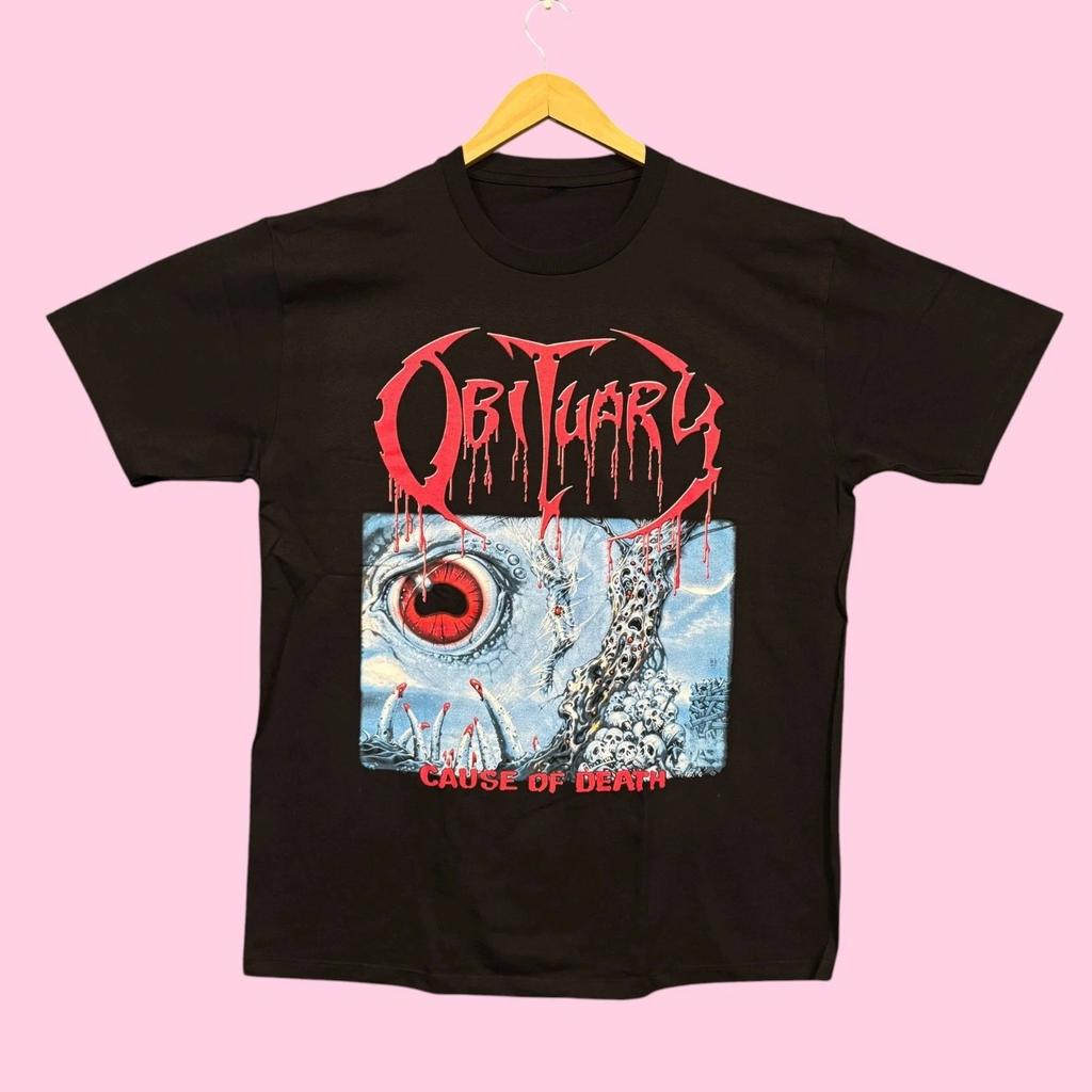 Nachruf Todesursache Album Death Metal Band T-Shirt L