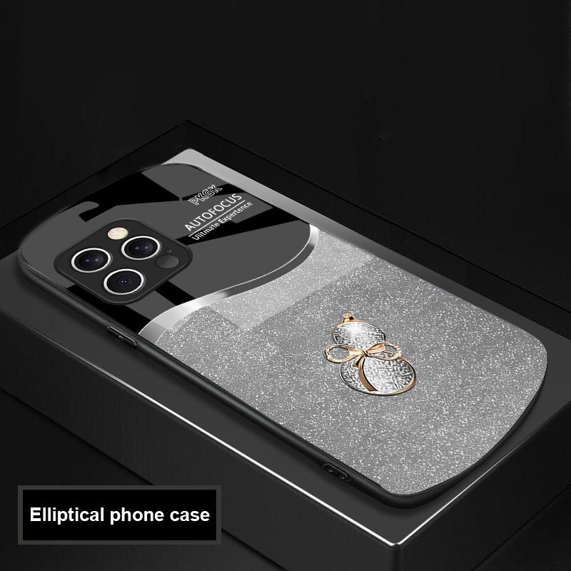 Verlauf Kürbis Von Applesr Für IPhone 16 Pro Max 15 Pro 14 13 12 Mini 11 XS Max XR 7 8 Plu SE 2022 Elliptische Glas Handyhülle