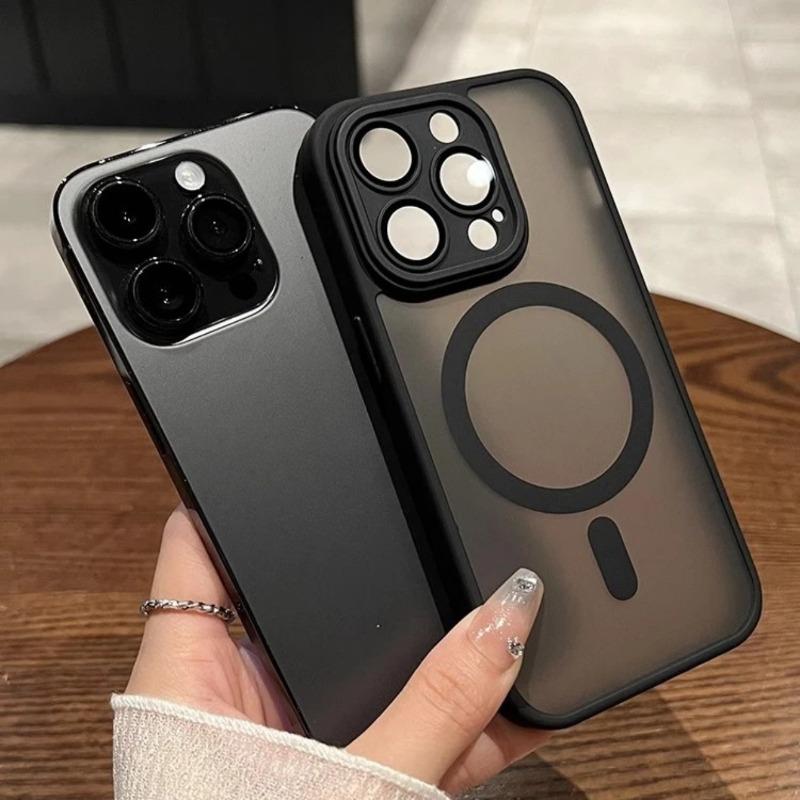 Black Transparent Magsafe Magnetic Case For iPhone 17 16 15 14 13 12 11 Pro Max Wireless Charging Acrylic Hard Protect Cover