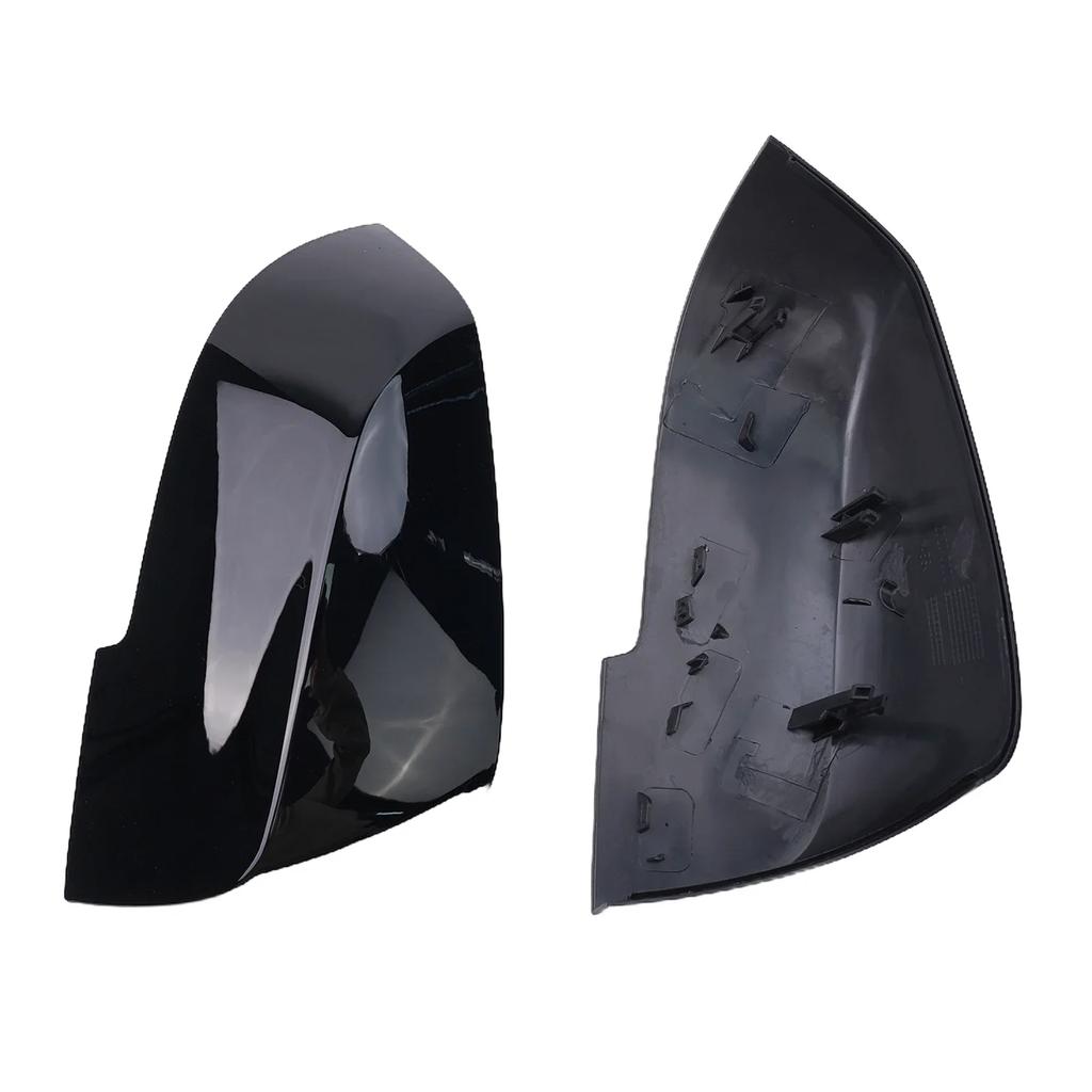 1 Pair Gloss Black Car Rear Wing Mirror Cover Cap For BMW F20 F21 F22 F30 F32 F36 F87 X1 ABS Plastic Rear View Mirror Covers