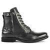 Herren Rutschfeste Motorradstiefel Dicksohlige Ritterstiefel Herren Retro Lederschuhe Outdoor Seitenreißverschluss Trainings-Knöchelstiefel Übergröße