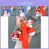 Trendy Cartoon Foodie Keychain Soft Rubber Couple Key Holder Bag Charm Decoration