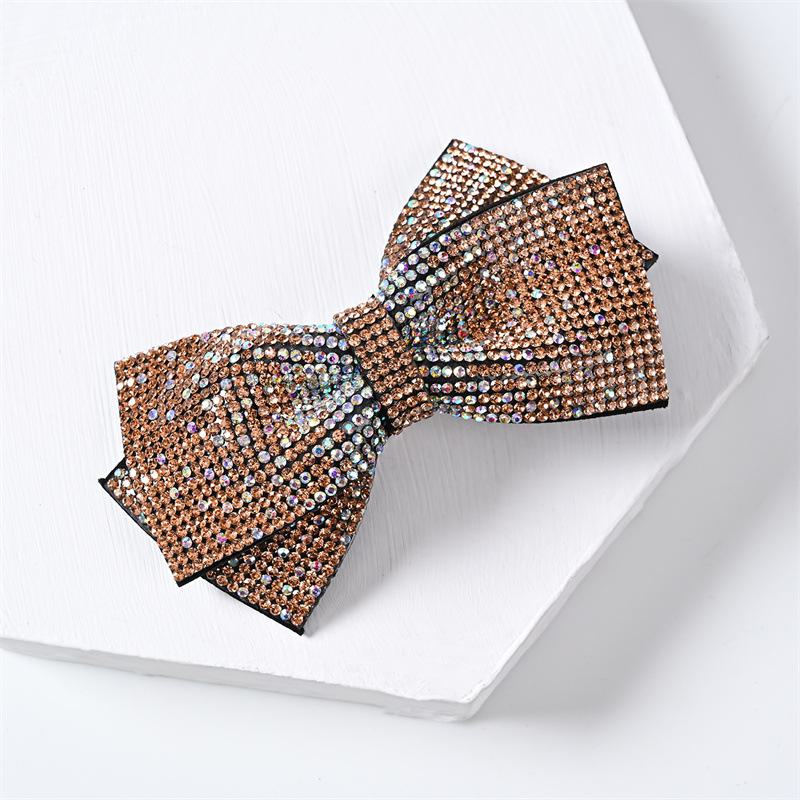 Štrasová mašlička do vlasů: Korejská spona do vlasů v jiskřivém stylu, elegantní čelenka pro celebrity.