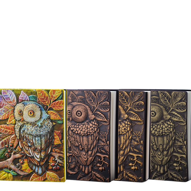 European Retro Owl Travel Souvenir Notebook