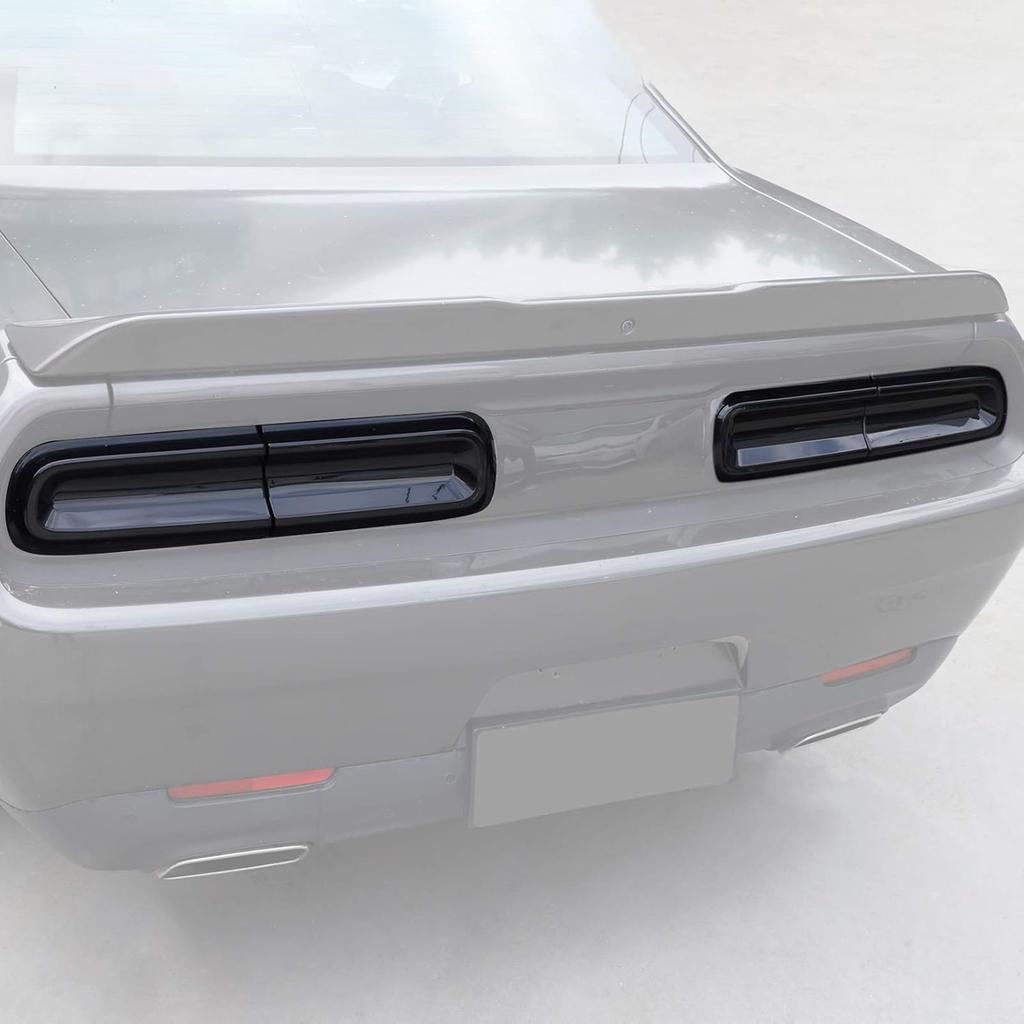 JeCar Smoked Tail Light Covers Rear Light Guards Exterior Accessories Compatible With Dodge Challenger 2015-