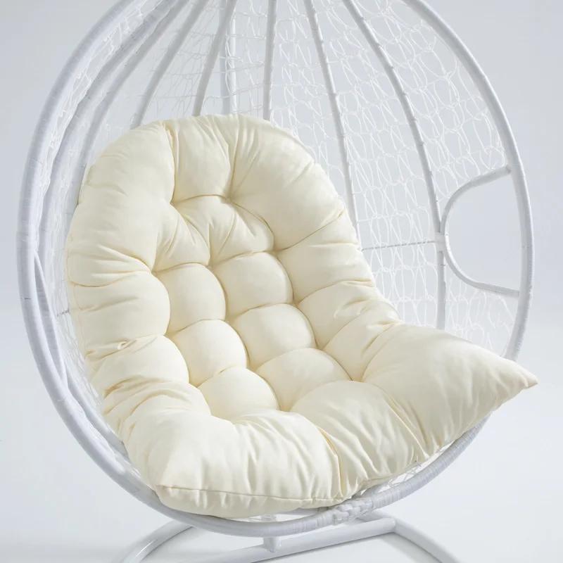 

PP Бавовняна подушка для гойдалок Подушка для сидіння на відкритому повітрі Подушка для підвісного крісла для гойдалок Подушка з ротанга для крісла-гойдалки Офісне плетене крісло 85x120cm брудно-білий