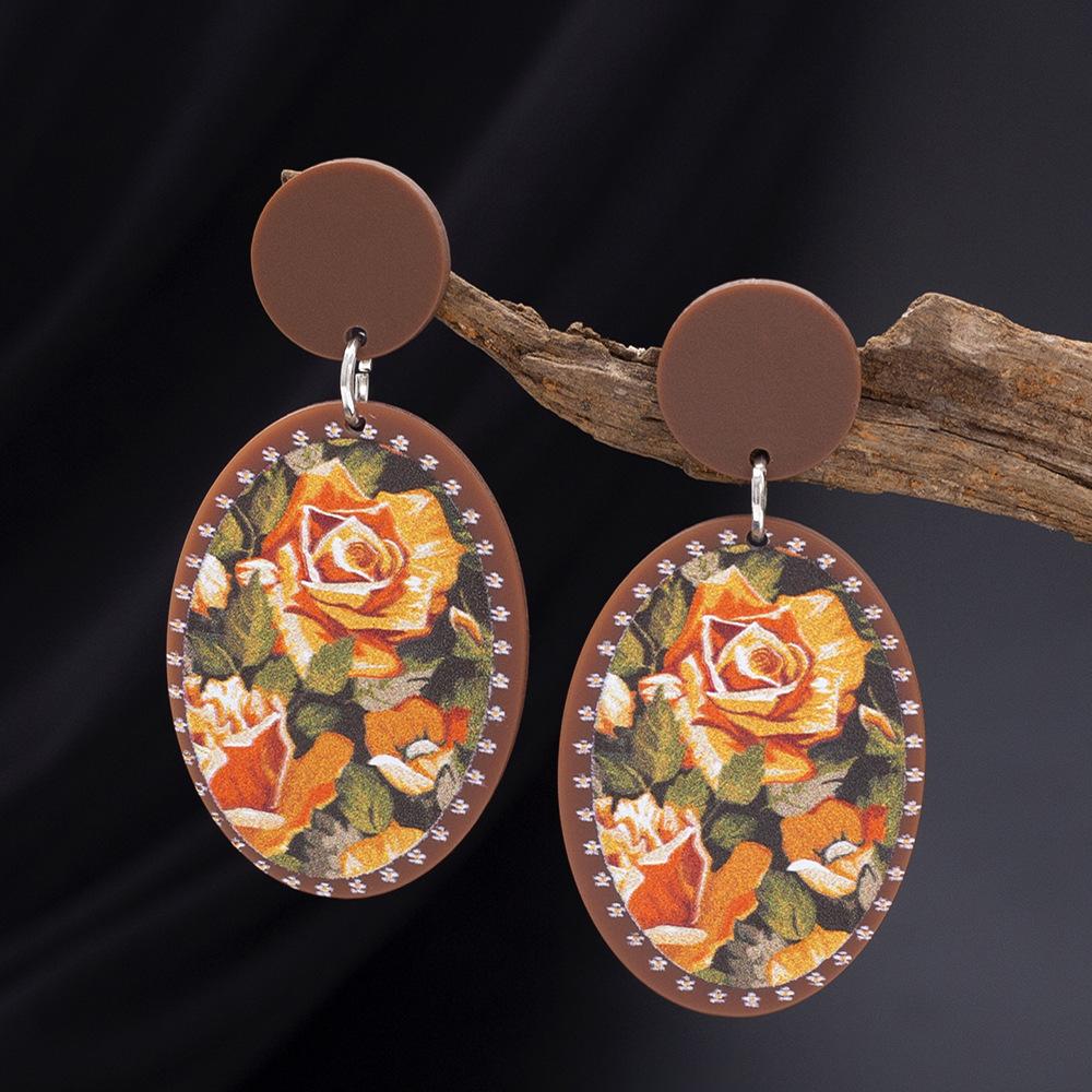 

Модные висячие серьги для женских украшений коричневый