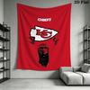 Kansas City Chiefs Wall Tapestry Aesthetic Wall Hanging Printed Fabric Blanket Decorative Tapestries for Bedroom Living Room Home Decor