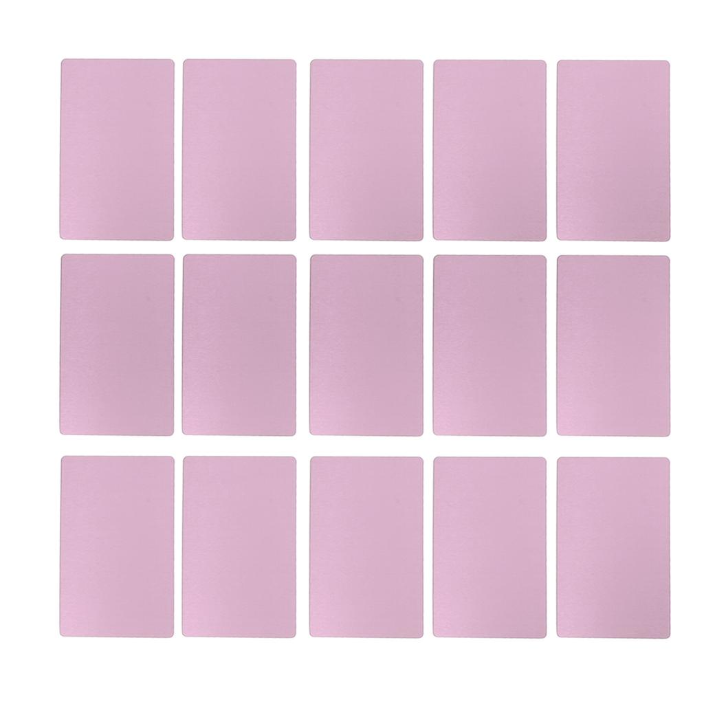 50 STÜCK Visitenkarte Lasergravur Wasserdicht und Verschleißfest Aluminium Visitenkarte für Firma Roségold