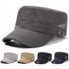 Summer Quick Dry Flat Top Cap With Adjustable Mesh For Outdoor Mens Sun Protection