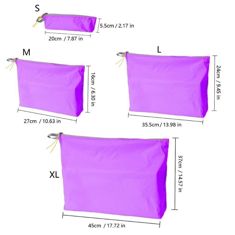 Water Resistant Travel Toiletries Bag Light Weight Nylon Outdoor Storage Pouches For Hiking Camping Travel Essential