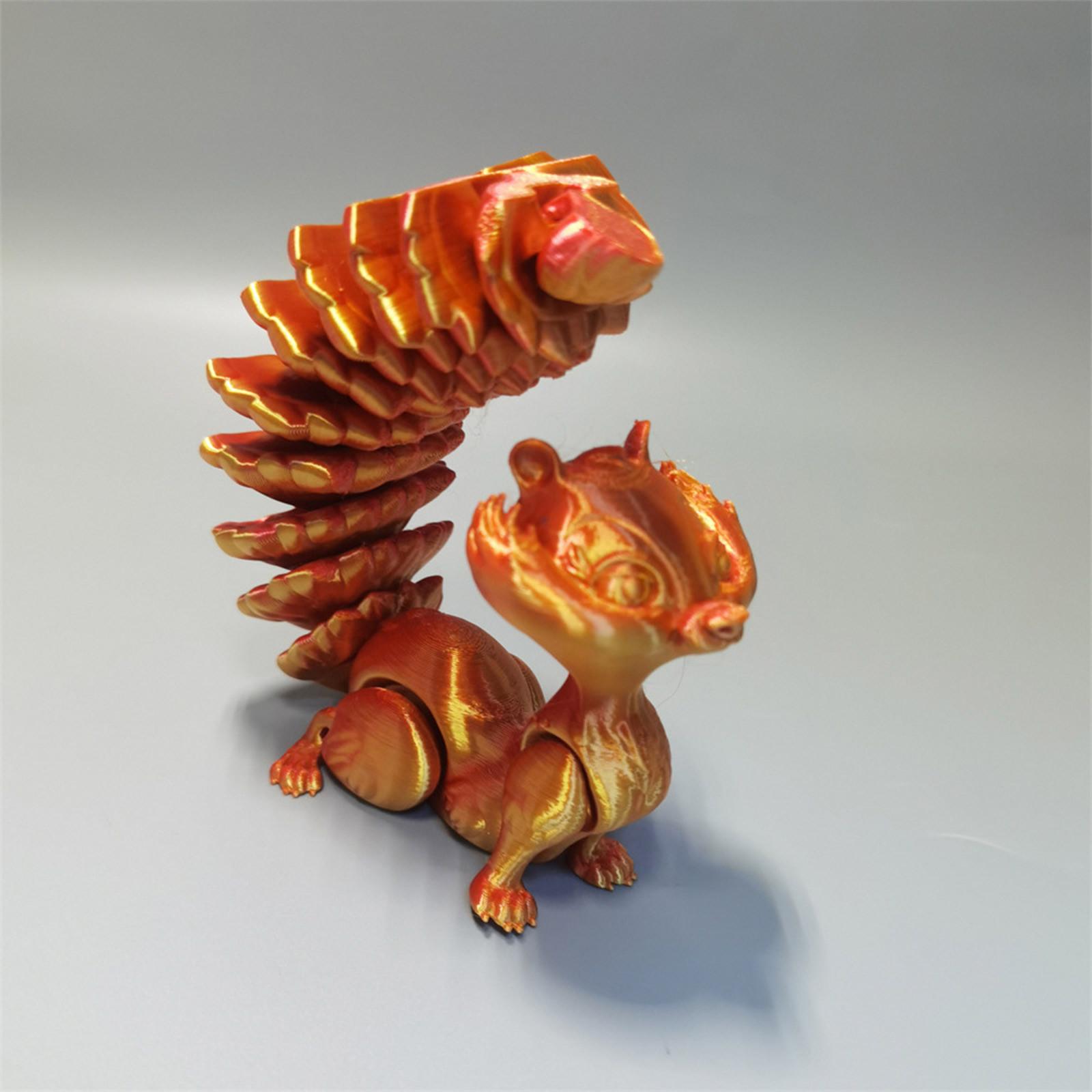 

3D-печатная подвижная игрушка, с подвижными суставами, 3D-печатная игрушка-украшение, снятие стресса, подвижная One Size оранжевый