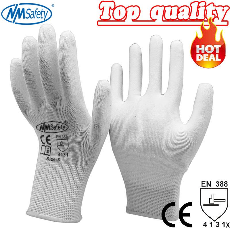 24Pieces/12 Pairs Work Gloves For PU Palm Coating Safety Protective Glove Nitrile Professional Safety Suppliers