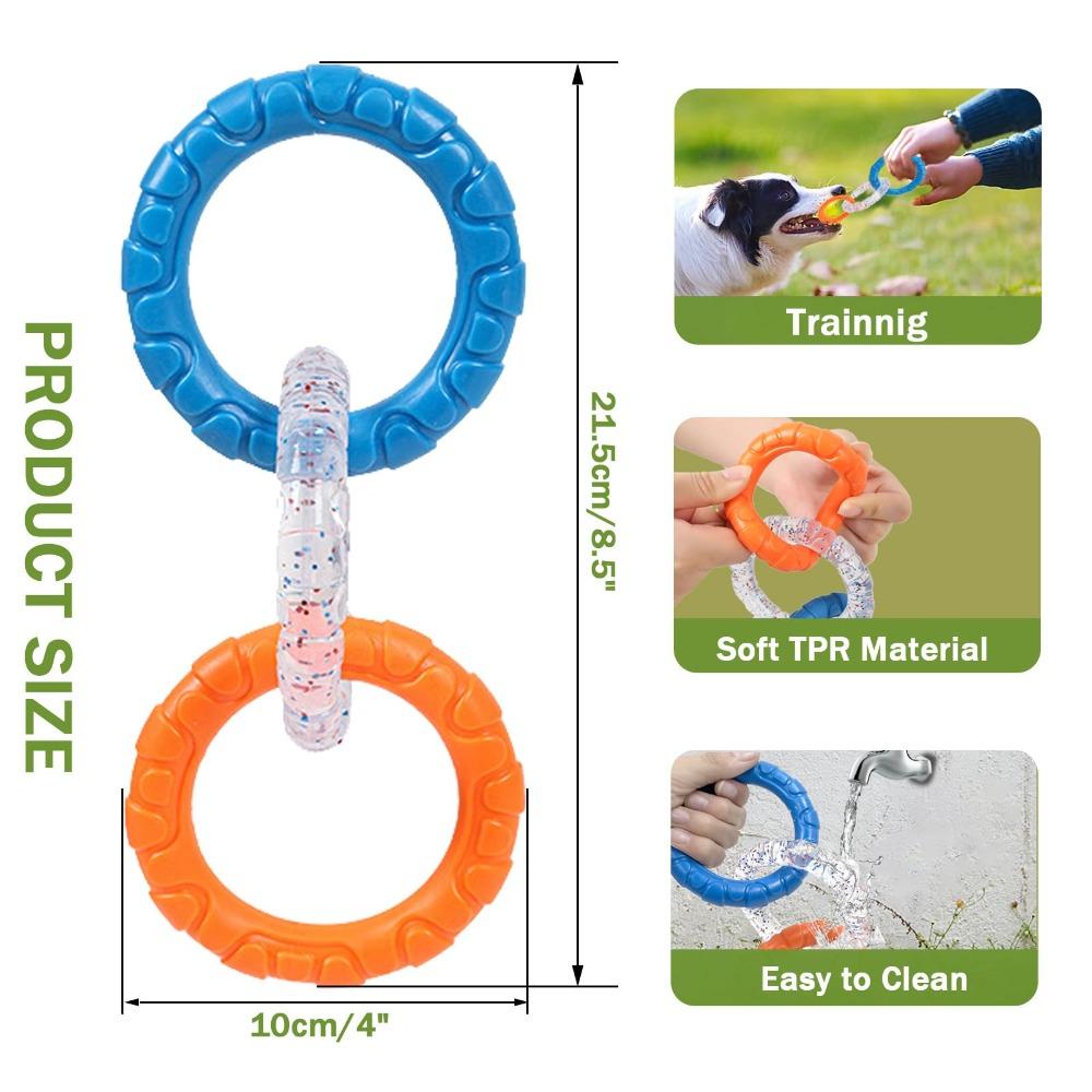 Sturdy Dog Chew Toy TPR Interactive Fetch Toy Fun Dog Tug Dog Toy  For Pets Training Teething