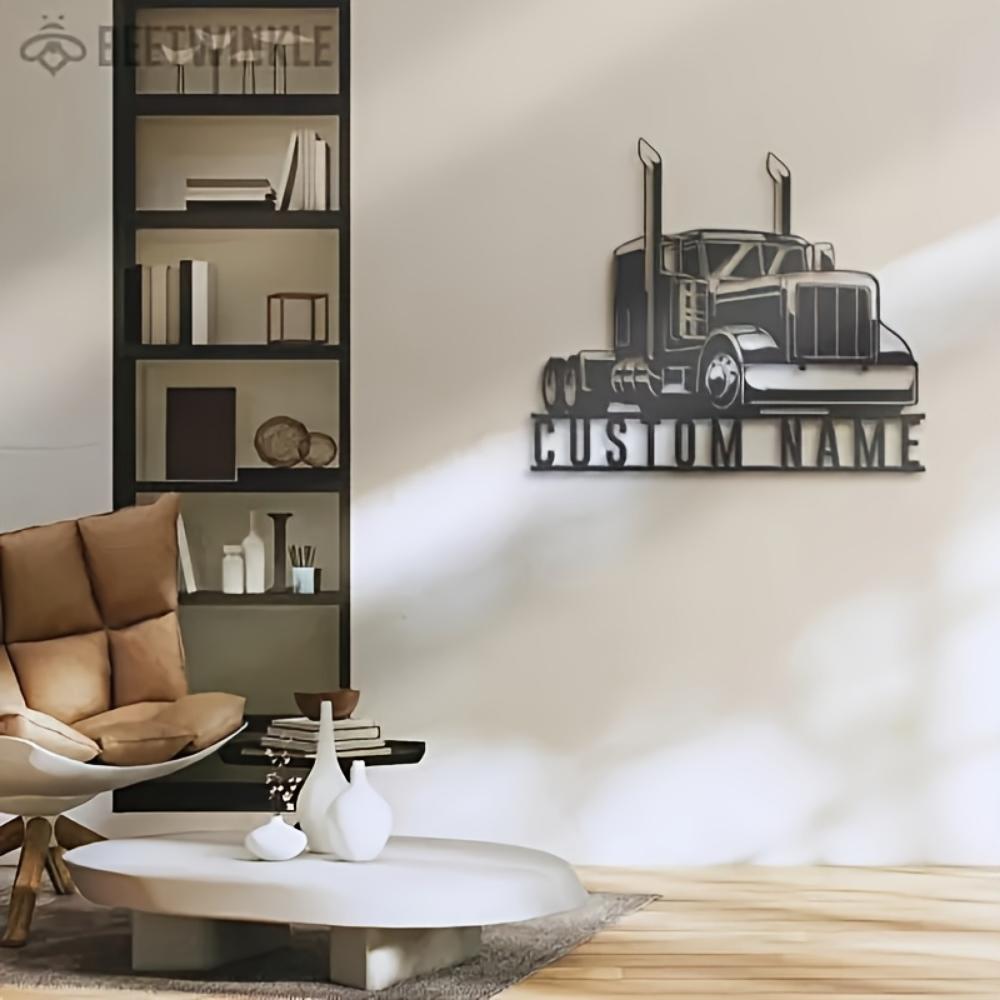 Vintage Truck Metal Sign Handmade Custom Wall Decor