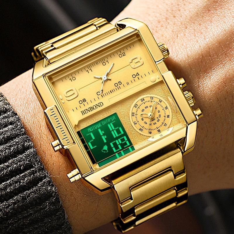 RORIOS Orologio Uomo Sportivo Digitale E Analogico – 50 Metri Impermeabile, Sveglia, Cronografo, Regalo