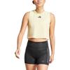 adidas Womens Power 3-Stripes Boxy Tank Top Powder Yellow Women Streetwear JG6182