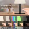 Outdoor Table Lamp/Portable LED Cordless Lamp/Rechargeable Battery lamp/ 2- Level Brightness/2 Lighting Modes/IP44 Waterproof/Metal Light Post and