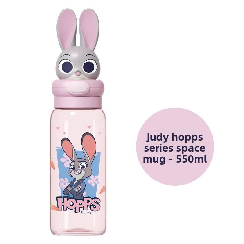 Zootopia Nick And Judy Plastic Straw Cup With Tritan Material For Kids