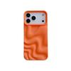 Simple Wave Pattern Solid Color Phone Case for iPhone 14/15/16ProMax/17Pro - Women's Protective Cover
