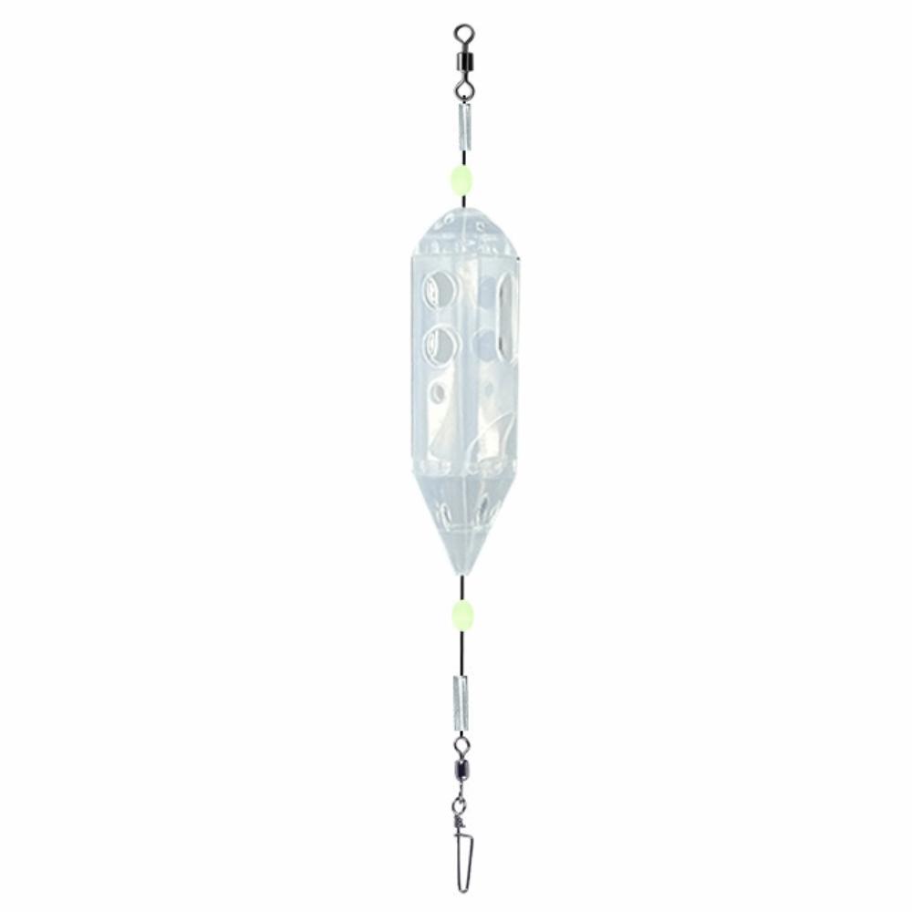 3pcs Set Yellow Foam Ball Luminous Bait Cage 3pcs Set Clear Cap Feeder  Saltwater Fishing