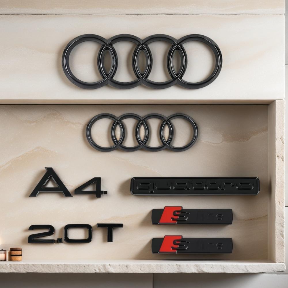 New Auto Accessories Suitable For 0cypd A4 2008-2017 Car Logo 4 Ring Front Grille Badge Rear Emblem Quattro Sline Sticker cypd0
