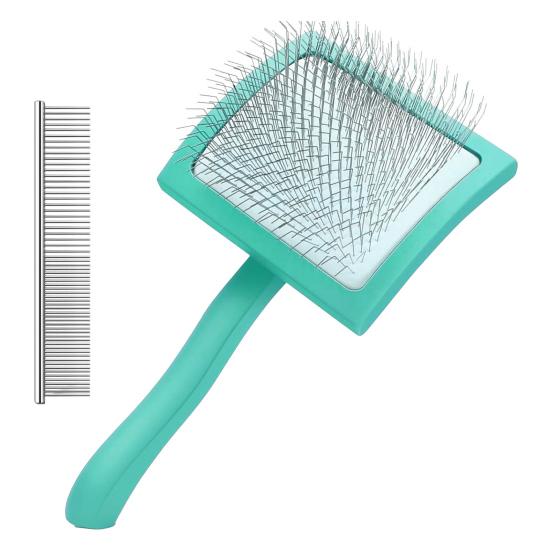 1 Set Slicker Brush for Poodles Dog Grooming Brush with Extra Long Pins Pet Brush And Comb Remove Tangles Knots for Goldendoodles Labradoodles