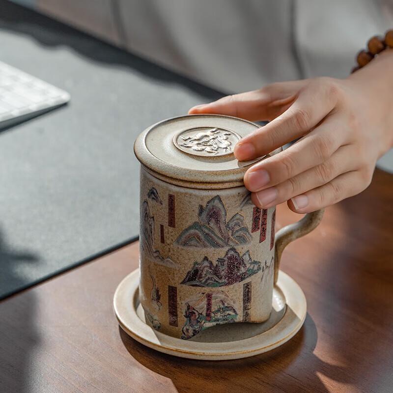 

Wanqiantang Dunhuang Ceramic Office Tea Mug