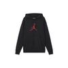 Jordan Logo Print Hoodie Herren Tops Schwarz FD7466-010