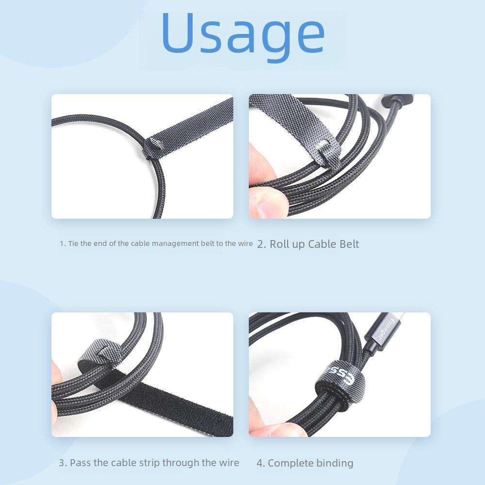 Essager Velcro Cable Management Belt for Data, Headphone, Audio, and Network Cables