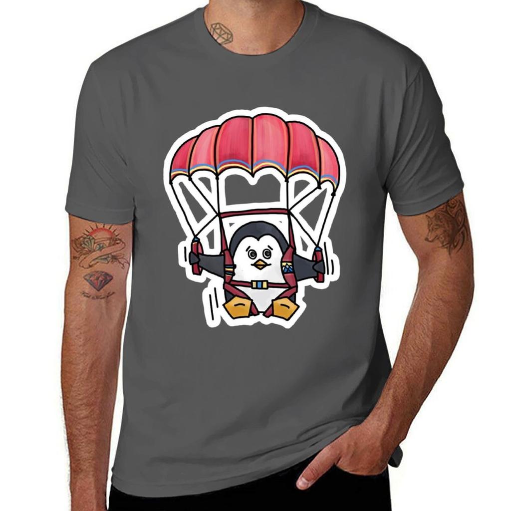 Skydiving Penguin TShirt man t shirt graphic t shirt man cotton TShirt