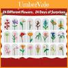 Blumenstrauß Weihnachtskalender Adventskalender Blind Box Mit DIY-Spaß für Feiertagsdekoration