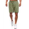 Men's Summer Simple Shorts Solid Color Straight Drawstring Breathable Elastic Waist Casual Loose Jogger Sportswear