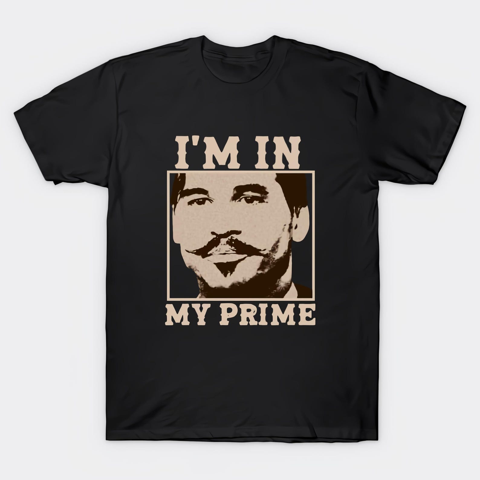 Doc Holiday Im In My Prime Tombstone -Movie Vintage Black T shirt Size S-4X Casual 2XL