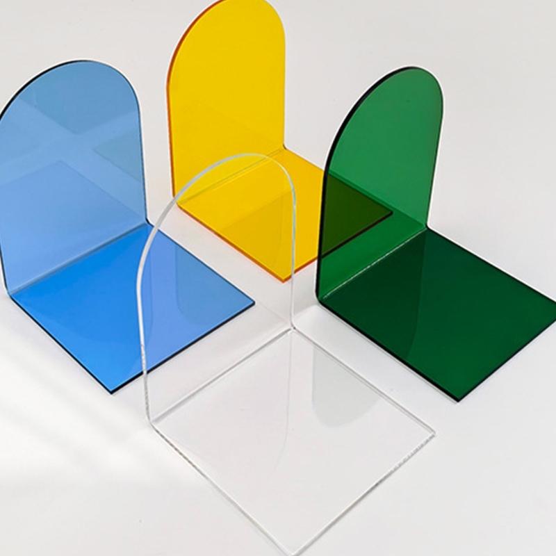 Acrylic Books Stand, Elegant Design Bookends Bookshelfs Books Holders Table Picture Album Holders for Displaying Books