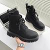 Autumn Men Japan Karajuku Korean Style Fashion High Top Streetwear Thick Platform Boots Casual Leather Shoes Male Lace Up Shoes