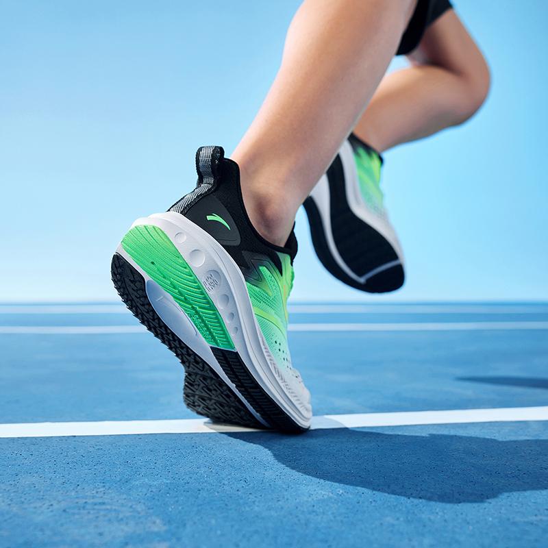 Anta Hailang Lite Mesh Comfortable Wear-Resistant Breathable Low-Top Kids Running Shoes Kids sneaker Green Black White 312325534H-7
