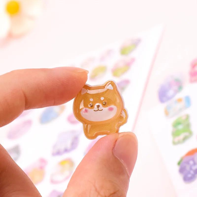 1 Pc Cute Creative Candy Rabbit Drop 3D Relief Stickers Scrapbooking Diy Diary Stationery Sticker Decor Cute Aesthetic Stickers