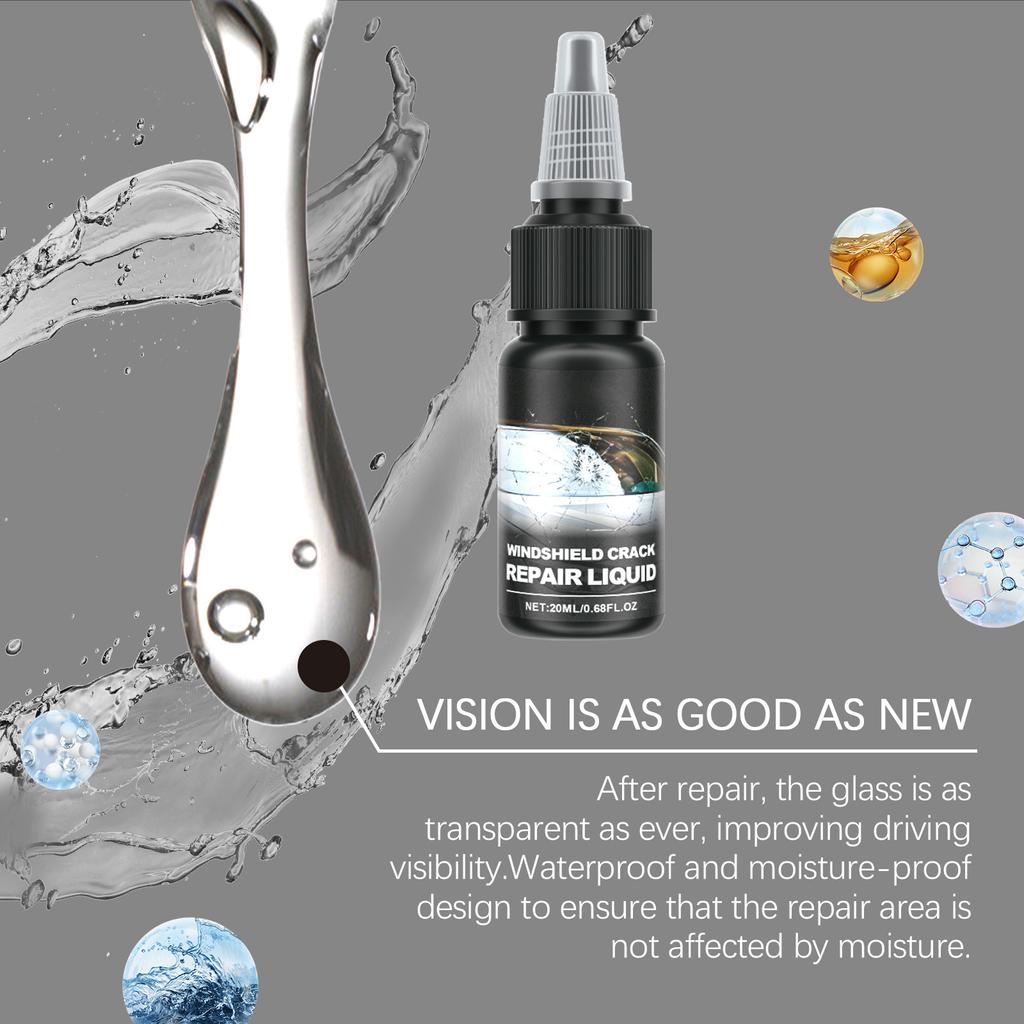 20mlGlass Crack  Kit With Clear , Car Front Windshield Nano Fluid Kit