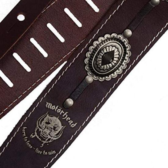 Richter Straps Motorhead Silver Guitar Strap #1567 Brown/Old