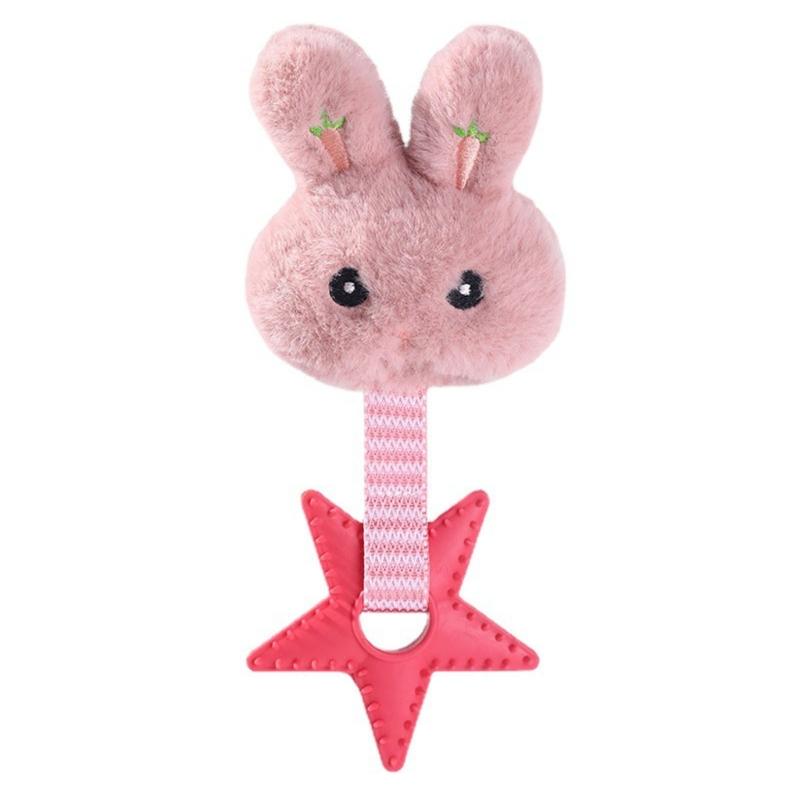 Пищалка для собаки, игрушка для щенка, милая мягкая жевательная игрушка для прорезывания зубов у собаки, мягкая игрушка из ТПР для питомца, плюшевая мультяшная форма лапы, кролика