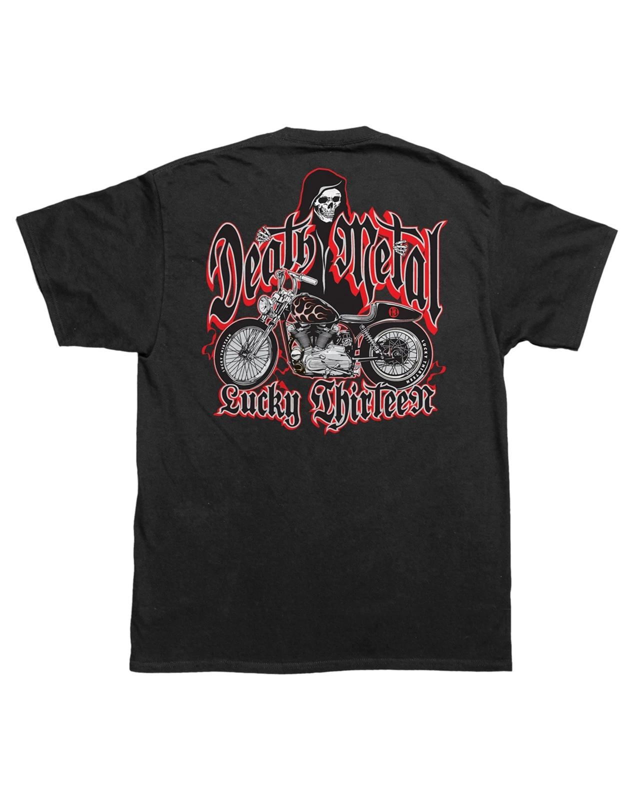 Authentic LUCKY 13 Death Metal Short Sleeve Rockabilly T-Shirt S-4XL NEW S