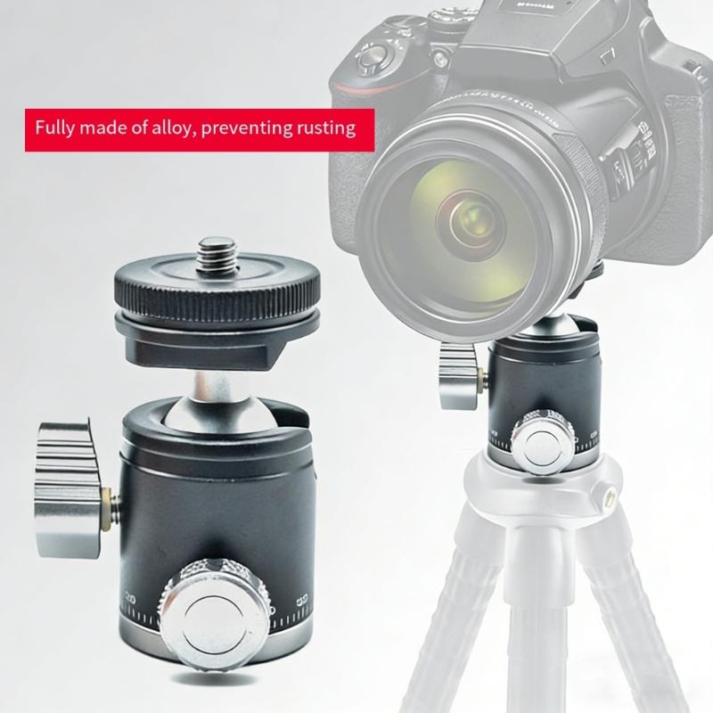 Panoramic Tripod Head Camera Phone Video Pan 1/4inch Screw Mount Ball Head for DSLR Monopod Adapter Photography