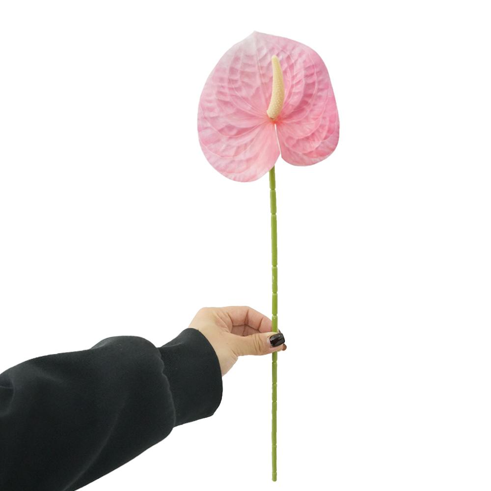 23,6-calowe Duże Sztuczne Kwiaty Lilia Anthurium do Domu Ślubu Wesela Festiwalu Imprezy Sklepu Dekoracja Dekoracja Domu