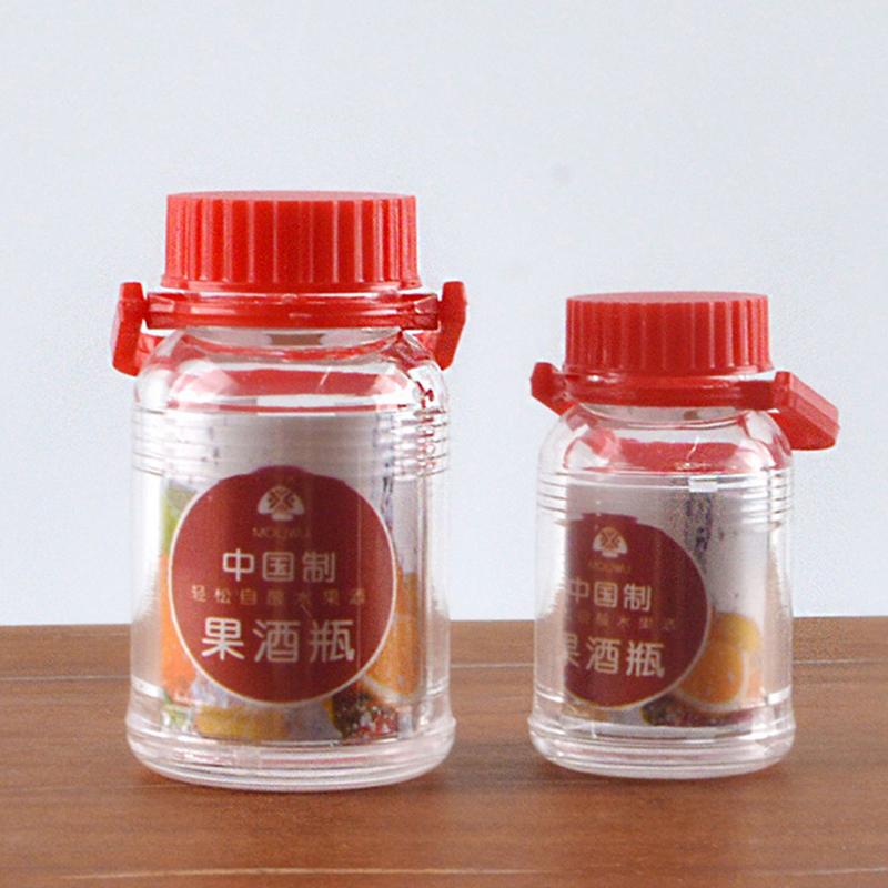 1Set Dollhouse Mini Simulated Plastic Brewing Wine Bottle Storage Tank Tiny Vial Bottle Wine Bottle Model Kitchen Home Decor Toy